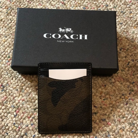 🆕 Coach 3 n 1 Camouflage Card Case Money Clip Set - Picture 4 of 6